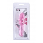 Стимулирующая розовая насадка с шишечками и шипами - 13,5 см. - Toyfa Basic - в Электростали купить с доставкой