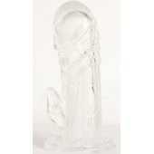 Прозрачная гелевая насадка с клиторальным отростком - 13 см. - Toyfa Basic - в Электростали купить с доставкой