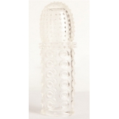 Прозрачная закрытая гелевая насадка - 13,5 см. - Toyfa Basic - в Электростали купить с доставкой