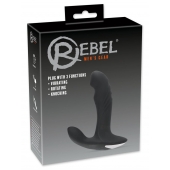 Черный вибромассажер простаты с функцией римминга Plug with Perineum Stimulator - 16,6 см. - Orion - в Электростали купить с доставкой