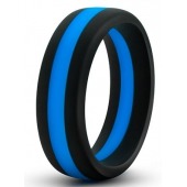 Черно-синее эрекционное кольцо Silicone Go Pro Cock Ring - Blush Novelties - в Электростали купить с доставкой