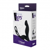 Черный вибромассажер простаты P-PLEASER W ERECTION ENHANCE - Dream Toys - в Электростали купить с доставкой