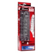 Прозразная закрытая насадка на пенис с поддержкой мошонки Clearly Ample Penis Enhancer - 22 см. - XR Brands - в Электростали купить с доставкой
