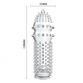 Закрытая прозрачная насадка Crystal sleeve - 14,2 см. - Erowoman-Eroman - в Электростали купить с доставкой
