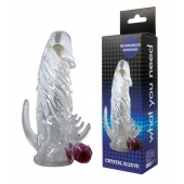 Закрытая прозрачная вибронасадка на пенис Crystal Sleeve Vibe - Erowoman-Eroman - в Электростали купить с доставкой