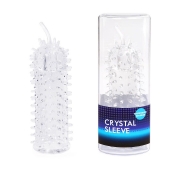Закрытая рельефная насадка Crystal sleeve с усиками - 12 см. - Erowoman-Eroman - в Электростали купить с доставкой
