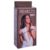 Коричневые кожаные наручники Maya - Rebelts - купить с доставкой в Электростали