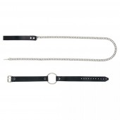 Черный поводок и чокер с кольцом Rada - Rebelts - купить с доставкой в Электростали