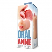 Телесный мастурбатор-ротик с язычком Oral Anne - Blush Novelties - в Электростали купить с доставкой