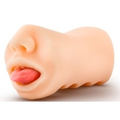 Телесный мастурбатор-ротик с язычком Oral Anne - Blush Novelties - в Электростали купить с доставкой