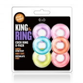 Набор из 6 эрекционных колец King of the Ring - Blush Novelties - в Электростали купить с доставкой