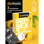 Презервативы для орального секса DOMINO Sweet Sex с ароматом тропических фруктов - 3 шт. - Domino - купить с доставкой в Электростали