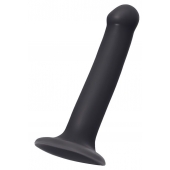 Черный фаллос на присоске Silicone Bendable Dildo M - 18 см. - Strap-on-me - купить с доставкой в Электростали
