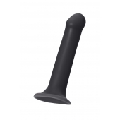 Черный фаллос на присоске Silicone Bendable Dildo L - 19 см. - Strap-on-me - купить с доставкой в Электростали
