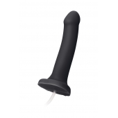 Черный фаллос с имитацией эякуляции Silicon Cum Dildo L - 19,6 см. - Strap-on-me - купить с доставкой в Электростали