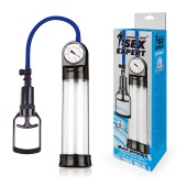 Прозрачная вакуумная помпа Sex Expert с манометром - Sex Expert - в Электростали купить с доставкой