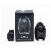 Темно-серый инновационный мужской осциллятор PULSE SOLO LUX с пультом ДУ - Hot Octopuss - в Электростали купить с доставкой