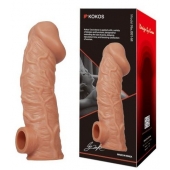 Телесная насадка на фаллос с фиксацией мошонки EXTREME SLEEVE - 15,6 см. - KOKOS - в Электростали купить с доставкой