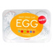 Набор из 6 мастурбаторов Tenga EGG Easy Beat с различным рельефом - Tenga - в Электростали купить с доставкой