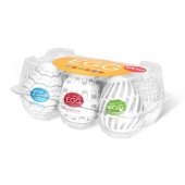 Набор из 6 мастурбаторов Tenga EGG Easy Beat с различным рельефом - Tenga - в Электростали купить с доставкой