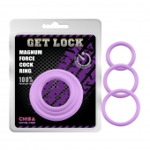 Набор из 3 сиреневых эрекционных колец Magnum Force Cock Ring - Chisa - в Электростали купить с доставкой
