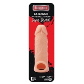 Телесная насадка EXTENDER WITH BALL STRAP 5.5 - 14 см. - Dream Toys - в Электростали купить с доставкой
