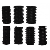 Набор из 7 черных насадок PENIS SLEEVES SET - Dream Toys - в Электростали купить с доставкой
