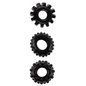 Набор из 3 черных эрекционных колец SET OF 3 COCKRINGS - Dream Toys - в Электростали купить с доставкой
