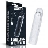Прозрачная насадка-удлинитель Flawless Clear Penis Sleeve Add 1 - 15,5 см. - Lovetoy - в Электростали купить с доставкой