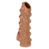 Телесная насадка с бугорками и открытой головкой Nude Sleeve S - 10 см. - KOKOS - в Электростали купить с доставкой