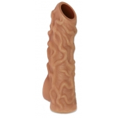 Телесная насадка с венками и открытой головкой Nude Sleeve S - 10 см. - KOKOS - в Электростали купить с доставкой