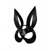 Черная кожаная маска зайки Miss Bunny - БДСМ Арсенал - купить с доставкой в Электростали