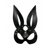 Черная кожаная маска зайки Miss Bunny - БДСМ Арсенал - купить с доставкой в Электростали