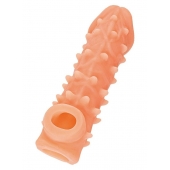 Телесная закрытая насадка с пупырышками Cock Sleeve Size L - 17,6 см. - KOKOS - в Электростали купить с доставкой