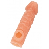 Телесная закрытая насадка с шершавой головкой Cock Sleeve Size M - 15,6 см. - KOKOS - в Электростали купить с доставкой