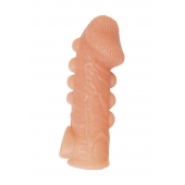 Телесная закрытая насадка с шишечками Cock Sleeve Size M - 15,6 см. - KOKOS - в Электростали купить с доставкой