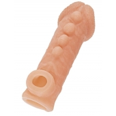 Телесная закрытая насадка с шишечками Cock Sleeve Size L - 17,6 см. - KOKOS - в Электростали купить с доставкой