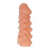 Телесная закрытая насадка с шариками Cock Sleeve Size S - 13,8 см. - KOKOS - в Электростали купить с доставкой