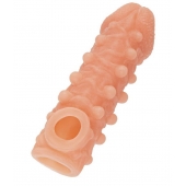 Телесная закрытая насадка с шариками Cock Sleeve Size S - 13,8 см. - KOKOS - в Электростали купить с доставкой