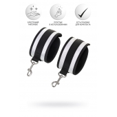 Серебристо-черные наручники Anonymo - ToyFa - купить с доставкой в Электростали