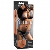 Мастурбатор-вагина цвета карамели Julieta с вибрацией - Blush Novelties - в Электростали купить с доставкой