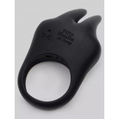 Черное эрекционное виброкольцо Sensation Rechargeable Vibrating Rabbit Love Ring - Fifty Shades of Grey - в Электростали купить с доставкой