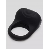 Черное эрекционное виброкольцо Sensation Rechargeable Vibrating Love Ring - Fifty Shades of Grey - в Электростали купить с доставкой