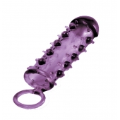 Закрытая фиолетовая насадка с пупырышками SAMURAI PENIS SLEEVE PURPLE - 14,5 см. - NMC - в Электростали купить с доставкой