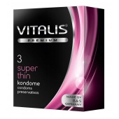 Ультратонкие презервативы VITALIS PREMIUM super thin - 3 шт. - Vitalis - купить с доставкой в Электростали