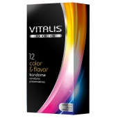Цветные ароматизированные презервативы VITALIS PREMIUM color   flavor - 12 шт. - Vitalis - купить с доставкой в Электростали