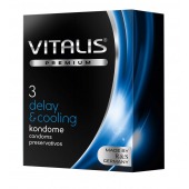 Презервативы VITALIS PREMIUM delay   cooling с охлаждающим эффектом - 3 шт. - Vitalis - купить с доставкой в Электростали