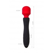 Черно-красный двусторонний вибромассажер Black Red - 21 см. - ToyFa купить в Электростали с доставкой в Orgasmix.ru Черно-красный двусторонний вибромассажер Black Red - 21 см. - ToyFa
