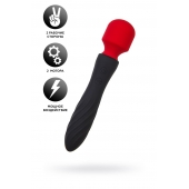 Черно-красный двусторонний вибромассажер Black Red - 21 см. - ToyFa купить в Электростали с доставкой в Orgasmix.ru Черно-красный двусторонний вибромассажер Black Red - 21 см. - ToyFa