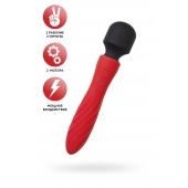 Красно-черный двусторонний вибромассажер Black Red - 21 см. - ToyFa купить в Электростали с доставкой в Orgasmix.ru Красно-черный двусторонний вибромассажер Black Red - 21 см. - ToyFa